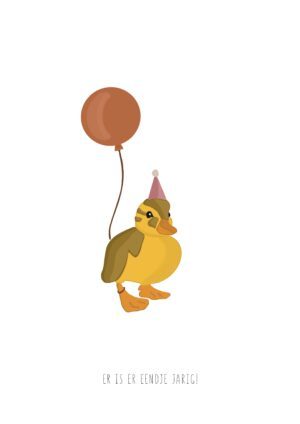 Wenskaart - Er is er eendje jarig