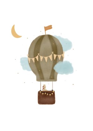 Wenskaart - Luchtballon