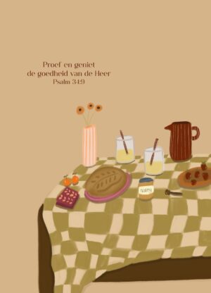 Wenskaart - Proef en geniet